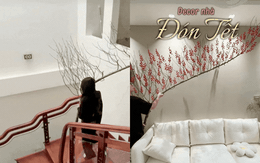 Mẹ bỉm "cao tay" tận dụng cành đào khô từ Tết năm ngoái, hô biến thành cành đào rực rỡ chỉ với hơn 200k