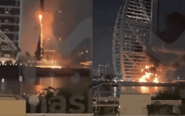 Burj Al Arab - biểu tượng xa hoa của Dubai - chìm trong biển lửa