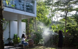 Ngôi nhà với 2 khu vườn trước sau xanh mát