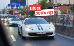 Dàn xe của ông Đặng Lê Nguyên Vũ rời trung tâm TP.HCM, bắt đầu hành trình xuyên Việt hàng nghìn km