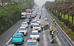 Toàn cảnh dự án Metro số 5 qua Đại lộ Thăng Long đang gấp rút triển khai