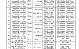 90 chủ xe máy, ô tô trong danh sách sau nhanh chóng nộp phạt nguội theo Nghị định 168