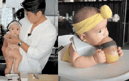 Ái nữ của Ngô Thanh Vân chính thức ăn dặm, Huy Trần khoe loạt “đồ nghề” xịn sò, một chiếc máy đã hơn 6 triệu khiến các mẹ bỉm trầm trồ