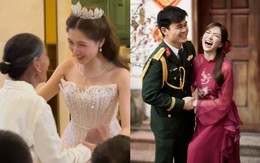 Rộ ảnh Hoà Minzy mặc váy xoè lộng lẫy như cô dâu đón khách