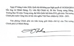 Giới thiệu chữ ký của Thủ tướng và các Phó Thủ tướng Chính phủ nhiệm kỳ 2026-2031