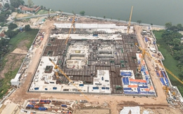 Cận cảnh nhà hát Opera Hà Nội dần lộ diện ở bán đảo Quảng An