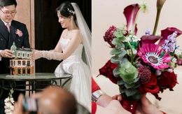 Cặp đôi Hà Nội "chơi lớn": Mang thú vui đắt đỏ rải khắp đám cưới, bó hoa có 1-0-2 không ai đoán nổi