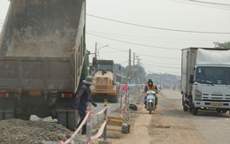 Cận cảnh công trường mở rộng đường ĐT784C ở Tây Ninh