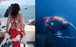 3 triệu người "dính mắt" video mẹ 2 con Vbiz làm nàng tiên cá: Body nuột vẫn chưa hot bằng 35 giây dưới biển!