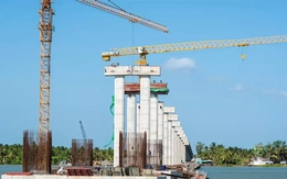 Tăng tốc thi công cầu Đại Ngãi 1 nối Vĩnh Long - Cần Thơ