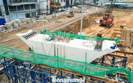 Hai cầu vượt Vành đai 1 dần lộ diện sau hơn 3 tháng thi công