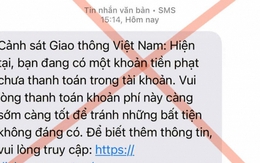 Tất cả người dân khi nhận được tin nhắn "phạt nguội" dạng này, cần xóa ngay lập tức