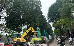 Hà Nội phân luồng giao thông tại các tuyến phố có rào chắn dự án chống ngập