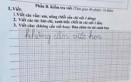 Phụ huynh khoe bài tập của con học lớp 1, dân mạng đọc xong chỉ biết ôm bụng cười: "Bảo sao mẹ không yên tâm!"