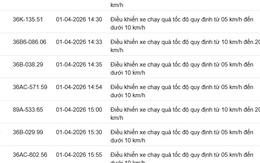 540 chủ xe chạy quá tốc độ có biển số sau nhanh chóng nộp phạt nguội theo Nghị định 168