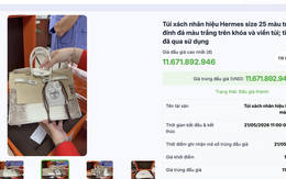 Túi Hermes bà Trương Mỹ Lan từng nói "giá trị không đáng bao nhiêu", đấu giá thu về hơn 14 tỉ đồng