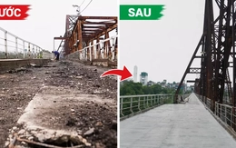 Hơn 1 tháng sửa chữa, cầu Long Biên thay đổi thế nào?