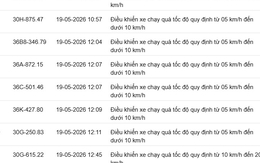 417 chủ xe chạy quá tốc độ có biển số sau nhanh chóng nộp phạt nguội theo Nghị định 168