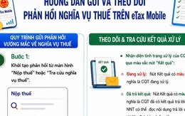Người nộp thuế có thể gửi và theo dõi phản hồi trên eTax Mobile