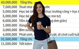 Bảng chi tiêu của mẹ 2 con ở Hà Nội được khen: Thuê nhà 7,5 triệu, đóng học 10 triệu vẫn dư 11,5 triệu/tháng