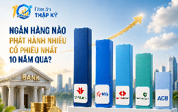 Các ngân hàng phát hành thêm gần 67 tỷ cổ phiếu trong 10 năm qua: Nhà băng nào dẫn đầu?