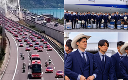Choáng ngợp với những màn đến World Cup 2026 cực hoàng tráng: Từ dàn trai đẹp đội mũ cao bồi, lễ "rửa tội" máy bay đến 100 chiếc xe hộ tống