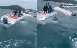 Hiện trường vụ lật ca nô chở hơn 30 khách du lịch ở Phú Quốc: Lực lượng chức năng đang khẩn trương cứu hộ