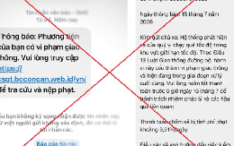 Công an cảnh báo người dân nhận được tin nhắn từ "Cổng Dịch vụ công quốc gia" có nội dung sau