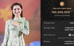 Giao dịch chuyển khoản 100 triệu đồng của Hòa Minzy
