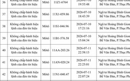 Công an đề nghị 312 chủ phương tiện vi phạm mang biển số sau nhanh chóng nộp phạt nguội theo Nghị định 168