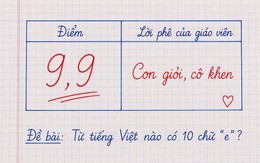 Từ tiếng Việt nào có 10 chữ E? - Nhìn quen mà chưa chắc đoán ra