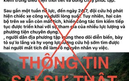 Tin đồn xe CSGT gặp nạn, 2 cán bộ mất tích gây xôn xao mạng xã hội: Công an khẳng định là bịa đặt