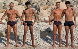 Ronaldo gây choáng khi đọ cơ bắp cùng con trai 16 tuổi giữa tin đồn đám cưới, vóc dáng cao lớn của người thừa kế đế chế tỷ đô chiếm trọn spotlight