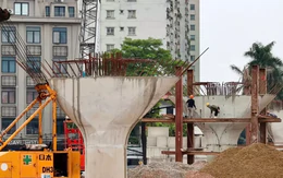 Những trụ cầu vượt đầu tiên tại nút giao gần 786 tỷ đồng ở Hà Nội