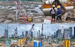Cận cảnh đại công trường Trung tâm hành chính mới TP.HCM sau 3 tháng thi công