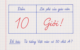 Từ tiếng Việt nào có 50 chữ A? - Đơn giản mà 90% phải chịu thua!