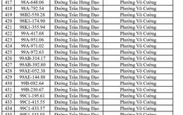 Công an đề nghị 617 chủ phương tiện vi phạm mang biển số sau nhanh chóng nộp phạt nguội theo Nghị định 168