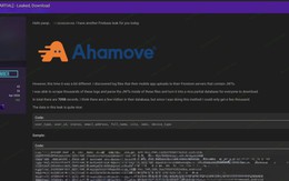 Nghi vấn dữ liệu Ahamove bị rò rỉ: 7.098 bản ghi chứa email, họ tên và thông tin thiết bị