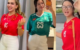 Dàn WAG Yến Xuân, Chu Thanh Huyền lên đồ, khoe dáng nuột nà trước giờ cổ vũ ĐT Việt Nam đấu Thái Lan