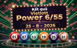 Vietlott 25/8 - Kết quả xổ số Vietlott Power 6/55 hôm nay 25/8/2026