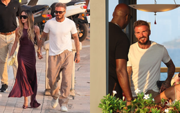 David Beckham cao lớn 1m80 vẫn hoá nhỏ bé bên sao bóng rổ cao gần 2m, Victoria 52 tuổi khí chất và nhan sắc vẫn áp đảo