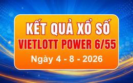 Vietlott 4/8 - Xổ số Power 6/55 - Kết quả xổ số Vietlott hôm nay 4/8/2026
