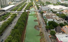 Hình ảnh mới nhất của rạch Đá Đỏ cạnh Metro số 1 sau gần một năm thi công: Diện mạo khác hẳn trước đây