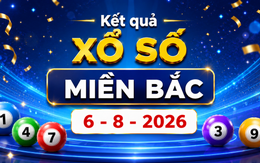 XSMB 6/8 - Kết quả xổ số miền Bắc hôm nay thứ Năm ngày 6/8/2026