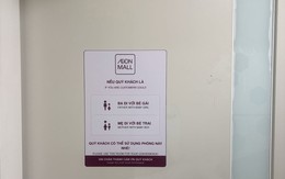 Tấm biển với 2 dòng chữ xuất hiện ở Aeon Mall khiến nhiều người tấm tắc khen