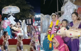 Một gia tộc đón bé gái đầu tiên sau 200 năm, rước về nhà bằng xe "ngựa" lộng lẫy như công chúa
