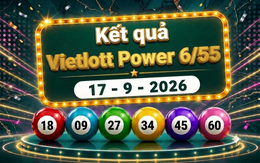 Vietlott 17/9 - Xổ số Vietlott Power 6/55 hôm nay 17/9/2026