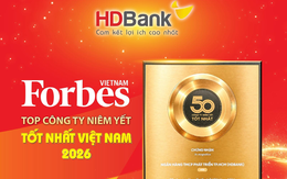 HDBank tiếp tục vào Top 50 Forbes Việt Nam trong bước chuyển lớn của thị trường vốn