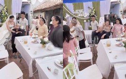Cụ bà che mặt khóc như mưa khi cháu gái lấy chồng, dân mạng muốn khóc theo