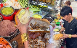 Bánh mì phá lấu Xóm Chiếu nổi tiếng TP.HCM nhờ anh chủ đeo vàng trĩu cổ, ổ hơn 300g mà giá chỉ 25.000 đồng